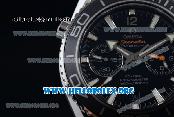 Omega Seamaster Planet Ocean Chrono Clone Omega 9300 Automatic Steel Case with Black Dial and Stainless Steel Bracelet (EF) - Click Image to Close