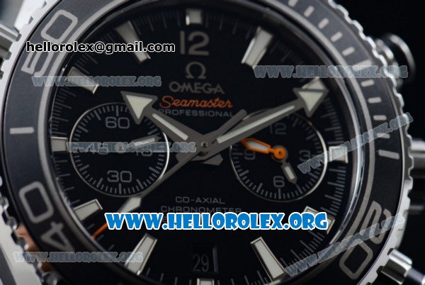 Omega Seamaster Planet Ocean Chrono Clone Omega 9300 Automatic Steel Case with Black Dial and Stainless Steel Bracelet (EF) - Click Image to Close