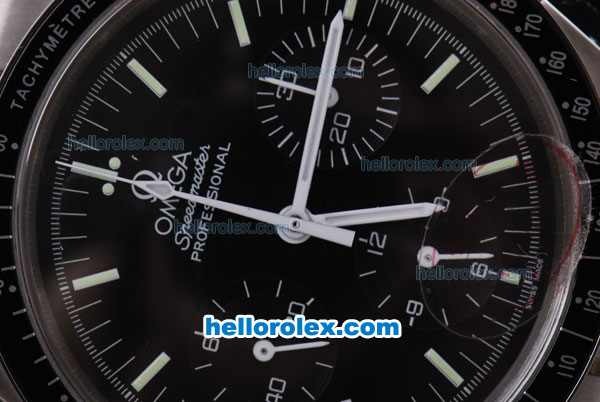 Omega Speedmaster Broad Arrow Automatic with Black Bezel and Dial - Click Image to Close