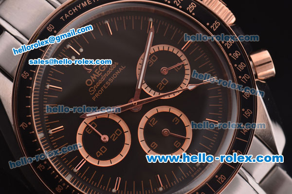 Omega Speedmaster Professional Chronometer Automatic Apolo 15 with Black Dial and Black Graduated Bezel - Click Image to Close