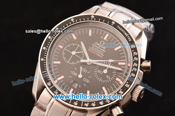 Omega Speedmaster Racing Automatic with Black Dial and Bezel - Click Image to Close