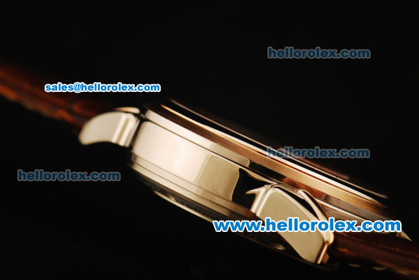 Omega De Ville Automatic Steel Case with Rose Gold Bezel and Beige Dial - Diamond Markers - Click Image to Close