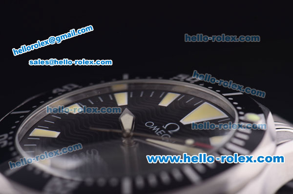 Omega Seamaster Automatic with Yellow Marking and Black Dial - Click Image to Close