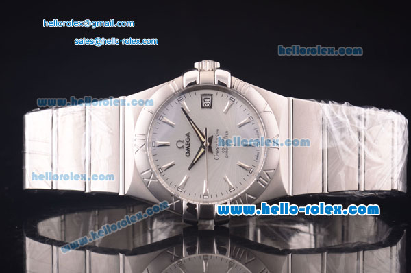 Omega Constellation Asia 2813 Automatic Full Steel Case with Silver Dial - Click Image to Close