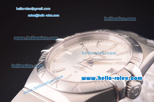 Omega Constellation Asia 2813 Automatic Full Steel Case with Silver Dial - Click Image to Close
