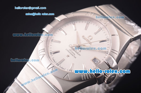 Omega Constellation Asia 2813 Automatic Full Steel Case with Silver Dial - Click Image to Close