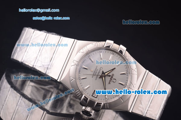 Omega Constellation Asia 2813 Automatic Full Steel Case with Silver Dial - Click Image to Close