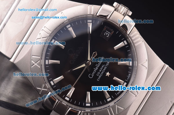 Omega Constellation Asia 2813 Automatic Full Steel Case with Black Dial - Click Image to Close