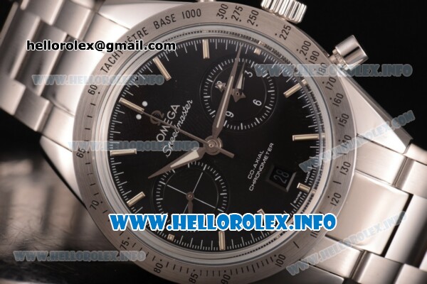 Omega Speedmaster'57 Chronograph Clone Omega 9300 Automatic Steel Case/Bracelet with Black Dial and Stick Markers (EF) - Click Image to Close