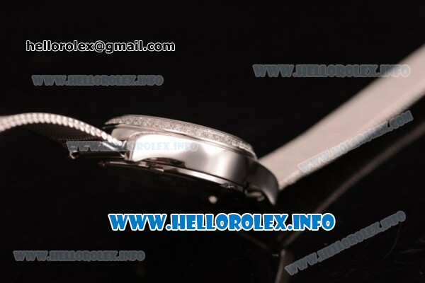 Omega De Ville Prestige Miyota Quartz Stainless Steel Case/Bracelet with White MOP Dial Diamonds Markers - Click Image to Close