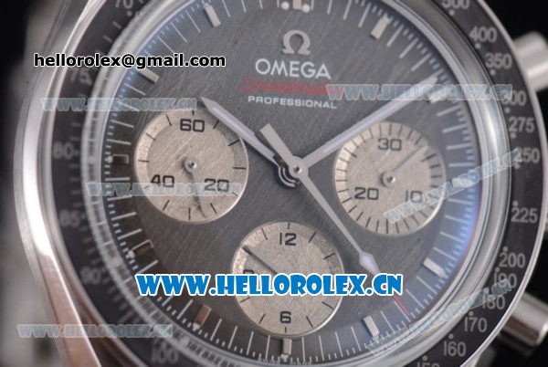 Omega Speedmaster Apollo 17 40th Anniversary Venus 7750 Manual Winding Stainless Steel Case/Bracelet with Grey Dial and Stick Markers (EF) - Click Image to Close