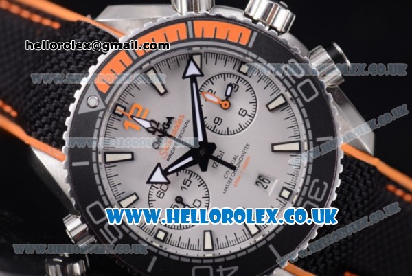 Omega Seamaster Planet Ocean 600M Master Chronometer Chronograph Clone Omega 9900 Automatic Steel Case with Grey Dial Stick Markers (EF) - Click Image to Close