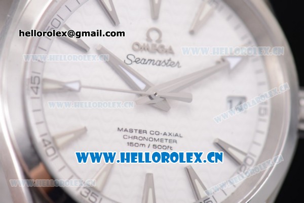 Omega Aqua Terra 150 M Co-Axial Clone 8500 Automatic Stainless Steel Case/Bracelet White Dial and Stick Markers (EF) - Click Image to Close