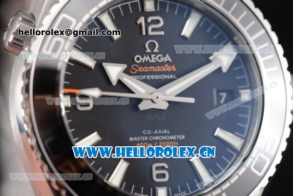Omega Seamaster Planet Ocean 600M Co-Axial Master Chronometer Clone Omega 8900 Automatic Stainless Steel Case/Bracelet with Black Dial and PVD Bezel (EF) - Click Image to Close