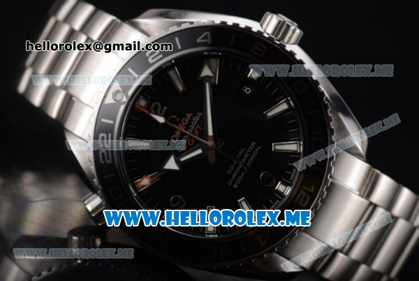 Omega Seamaster Planet Ocean Clone Omega 8906 Automatic Stainless Steel Case/Bracelet with Black Dial and Stick Markers PVD Bezel (BP) - Click Image to Close