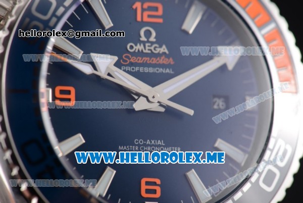 Omega Seamaster Planet Ocean 600M Clone Omega 8900 Automatic Stainless Steel Case/Bracelet with Blue Dial and Arabic Numeral/Stick Markers (BP) - Click Image to Close