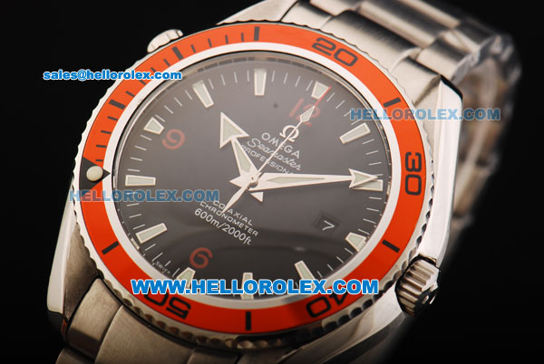 Omega Seamaster Automatic Movement with Black Dial and red Bezel - Click Image to Close