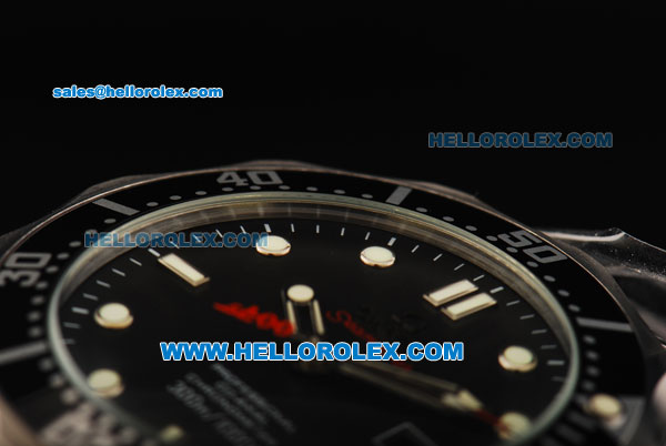 Omega Seamaster Automatic Movment Steel Case with Black Dial and Stainless Steel Strap 43mm - Click Image to Close