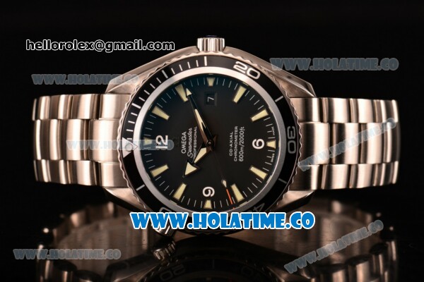 Omega Seamaster Planet Ocean 600 M Swiss ETA 2824 Automatic Steel Case/Bracelet with Black Dial and Stick/Arabic Numeral Markers (BP) - Click Image to Close