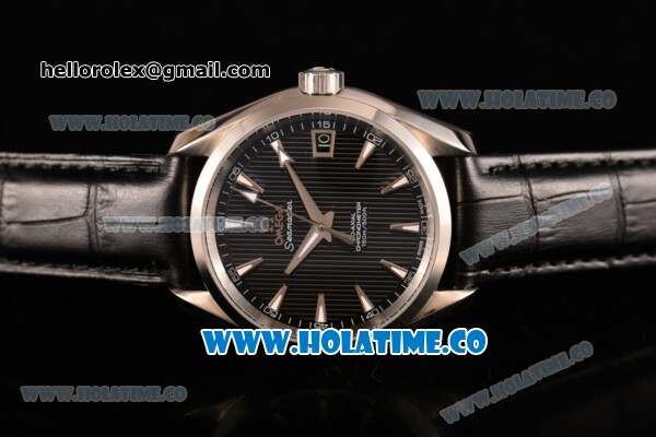 Omega Aqua Terra 150 M Co-Axial Clone Omega 8501 Automatic Steel Case with Black Dial and Stick Markers (EF) - Click Image to Close