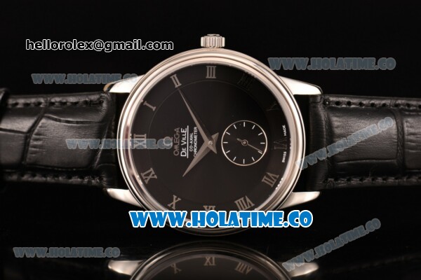 Omega De Ville Co-Axial Asia Automatic Steel Case with Black Dial and Roman Numeral Markers - Click Image to Close