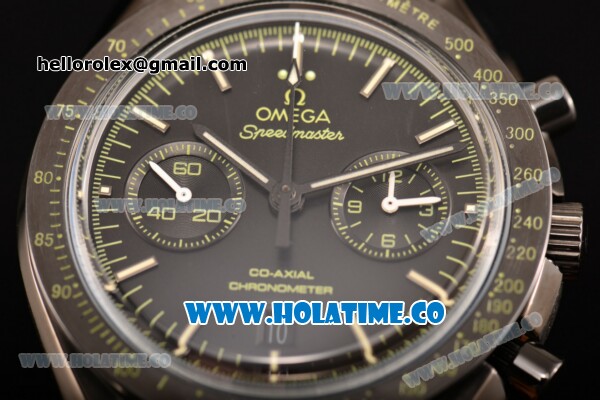 Omega Speedmaster Moonwatch Co-Axial Chrono Clone Omega 9300 Automatic PVD Case with Black Dial and Stick Markers - 1:1 Original (EF) - Click Image to Close