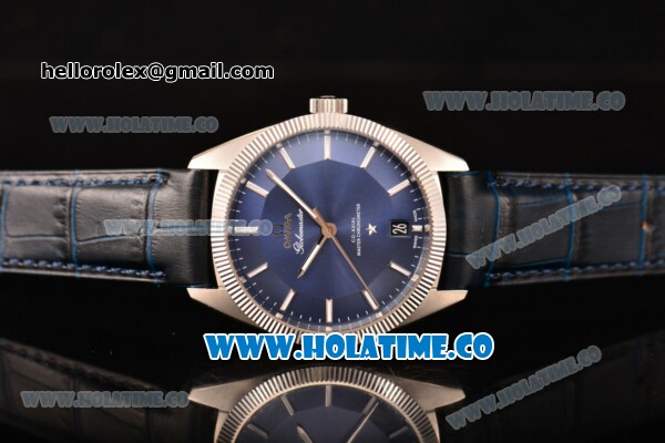 Omega Constellation Globemaster Co-Axial Master Clone Omega 8900 Automatic Steel Case with Blue Dial and Stick Markers (KW) - Click Image to Close