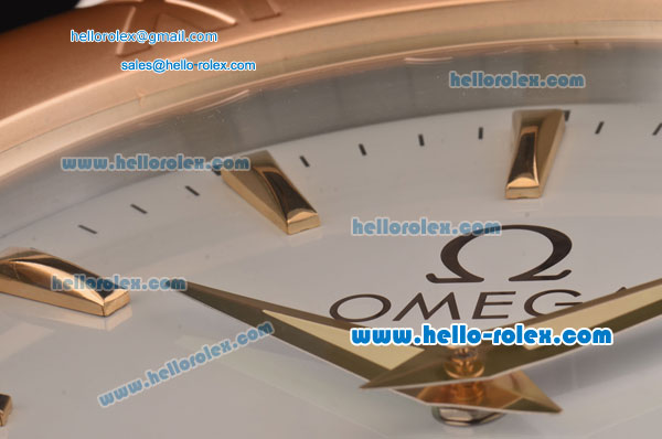 Omega Constellation Swiss Quartz Rose Gold Case White Dial Stick Markers Wall Clock - Click Image to Close