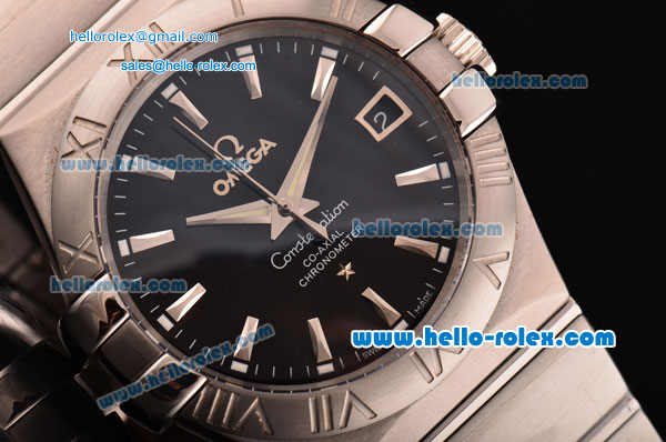 Omega Constellation Asia 4813 Automatic Steel Case/Strap Black Dial with Stick Markers - Click Image to Close