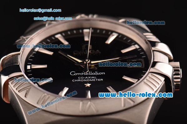 Omega Constellation Asia 4813 Automatic Steel Case/Strap Black Dial with Stick Markers - Click Image to Close
