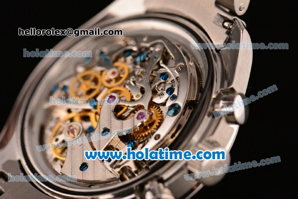 Omega Speedmaster Broad Arrow Chrono Venus 75 Manual Winding Full Steel with White Dial and Blue Stick Markers - Click Image to Close