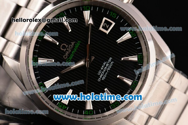 Omega Seamaster Aqua Terra 150M Perfect Clone 8500 Automatic Full Steel with Black Dial and Stick Markers - 1:1 Original (Z) - Click Image to Close