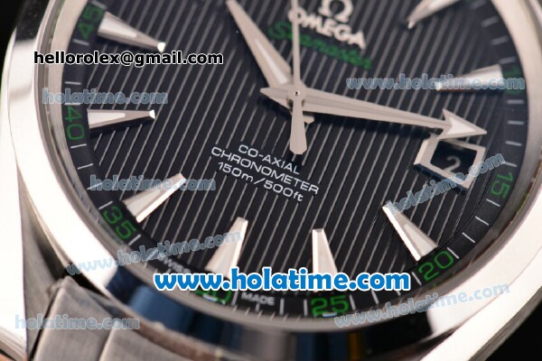 Omega Seamaster Aqua Terra 150M Perfect Clone 8500 Automatic Full Steel with Black Dial and Stick Markers - 1:1 Original (Z) - Click Image to Close