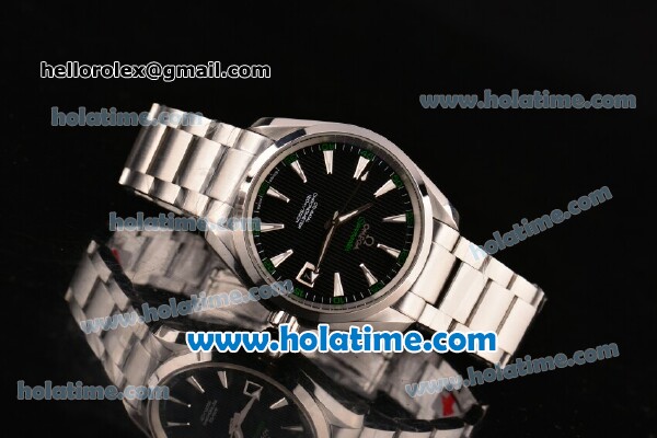 Omega Seamaster Aqua Terra 150M Perfect Clone 8500 Automatic Full Steel with Black Dial and Stick Markers - 1:1 Original (Z) - Click Image to Close