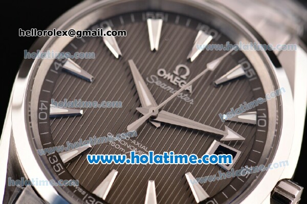 Omega Seamaster Aqua Terra 150M Perfect Clone 8500 Automatic Full Steel with Grey Dial and Stick Markers - 1:1 Original (Z) - Click Image to Close