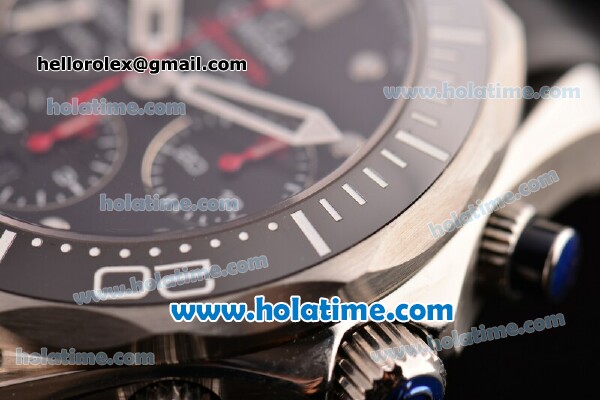Omega Seamaster Diver 300M Chrono Asia Valjoux 7753 Automatic Steel Case with Black Ceramic Bezel and White Markers - 1:1 Original (Z) - Click Image to Close