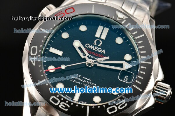 Omega Seamaster Diver 300 M Co-Axial Swiss ETA 2824 Automatic Steel Case/Bracelet with Black Dial and White Markers (BP) - Click Image to Close