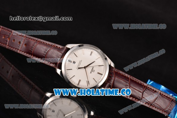 Omega De Ville Trésor Master Co-Axial Swiss ETA 2824 Automatic Steel Case with Stick Markers and Silvery Opaline Dial - Click Image to Close