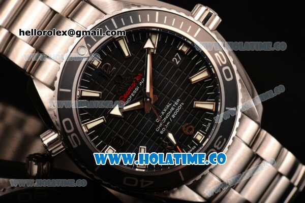 Omega Seamaster Planet Ocean 600 M 007 Limited Edition Clone 8500 Automatic Steel Case with Black Ceramic Bezel and Stick Markers (KW) - Click Image to Close