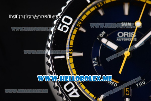 Oris Great Barrier Reef Limited Edition II Swiss ETA 2836 Automatic Steel Case with Black Dial Black Rubber Strap and Stick Markers - Click Image to Close