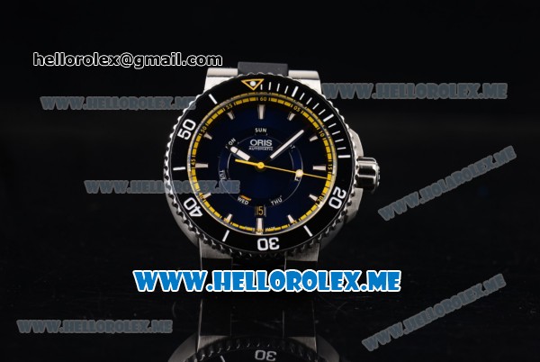 Oris Great Barrier Reef Limited Edition II Swiss ETA 2836 Automatic Steel Case with Black Dial Black Rubber Strap and Stick Markers - Click Image to Close