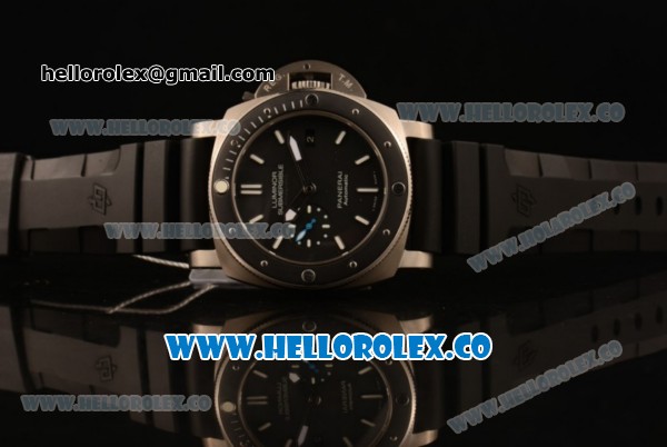 Panerai PAM1389 Luminor Submersible 1950 Amagnetic 3 Days Clone P.9010 Automatic Steel Case with Ceramic Bezel Black Dial and Black Rubber Strap - 1:1 Original (ZF) - Click Image to Close