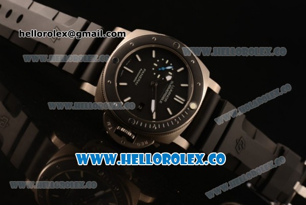 Panerai PAM1389 Luminor Submersible 1950 Amagnetic 3 Days Clone P.9010 Automatic Steel Case with Ceramic Bezel Black Dial and Black Rubber Strap - 1:1 Original (ZF) - Click Image to Close