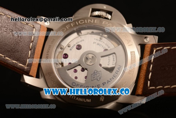 Panerai Luminor Marina 1950 3 Days Automatic Clone P.9010 Automatic Steel Case with Brown Dial and Brown Leather Strap - PAM 1951 - Click Image to Close