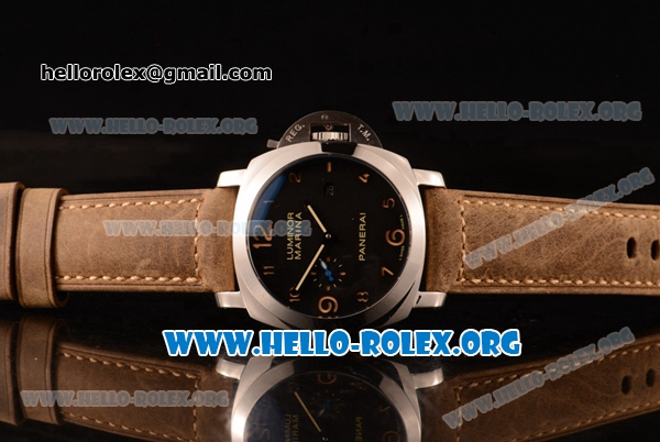 Panerai Luminor Marina 1950 3 Days Automatic Asia Automatic Steel Case with Black Dial and Brown Leather Strap PAM00359 - Click Image to Close