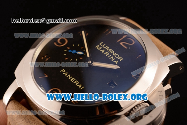 Panerai Luminor Marina 1950 3 Days Automatic Asia Automatic Steel Case with Black Dial and Brown Leather Strap PAM00359 - Click Image to Close
