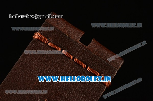 Panerai Coffee Leather Strap - Click Image to Close