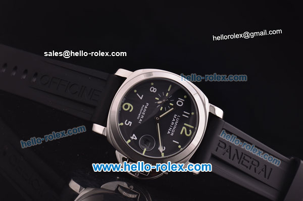 Panerai Luminor Marina PAM00164 Asia ST22 Automatic Steel Case with Black Dial and Numeral Markers - Click Image to Close