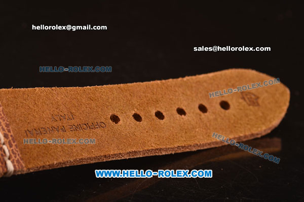 Panerai Radiomir Black Seal PAM00292 Swiss ETA 6497 Manual Winding Ceramic Case with Black Dial and Brown Leather Strap - 1:1 Original - Click Image to Close