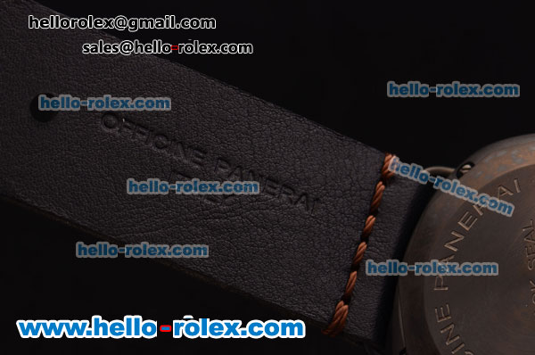 Panerai Radiomir Black Seal PAM 292 Swiss ETA 6497 Manual Winding Ceramic Case with Black Dial and Black Leather Strap - Click Image to Close
